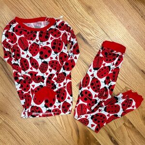 Little Sleepies Red and White Ladybug Pajama Set